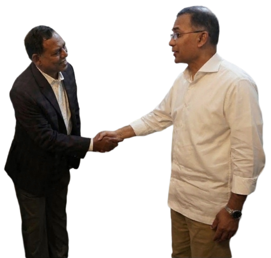 Selim Reza Habib with BNP Acting Chairman Tarique Rahman